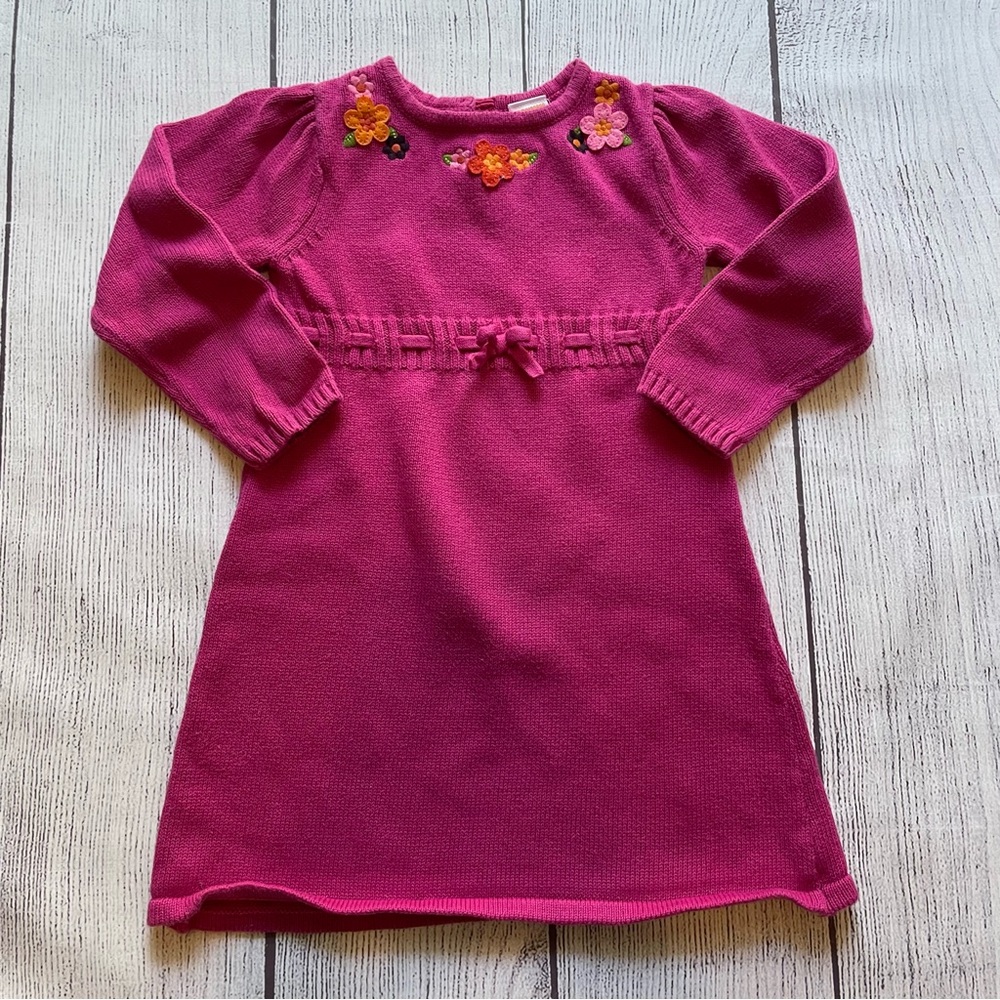 Gymboree Hot Pink Sweater Dress Size 3